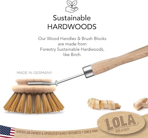 Lola Original Dishwashing Vegetable Brush with EZ-Grip Handle
