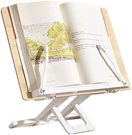Adjustable Height Wooden Floor Stand for Books Laptops