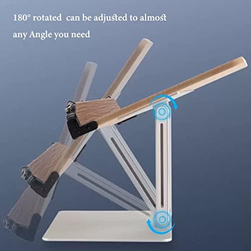 Adjustable Book Stand for Reading Hands-Free Cookbook Holder with Paper Clip