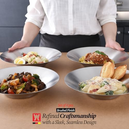 WAGENSTEIGER 4-Piece Brushed Stainless Steel Plates Set