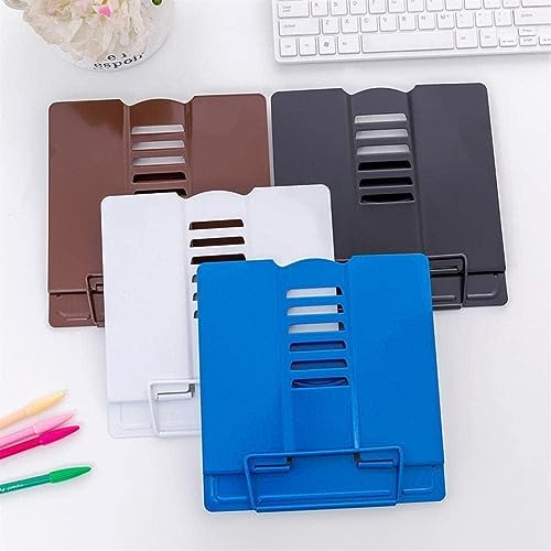 Adjustable Folding Metal Book Stand for Reading and Cooking Recipes