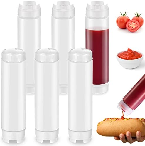 Sabary 6 Pcs 16 oz Condiment Squeeze Bottles