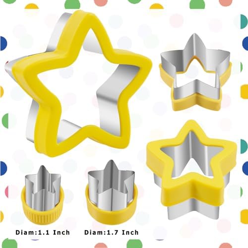 ETERSION Star Cookie Cutter Set 5 Pieces 1 to 4