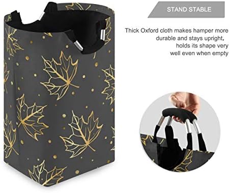 Susiyo Gold Falling Leaves Laundry Basket Foldable