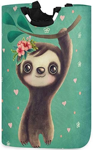 visesunny Classic Sloth Laundry Hamper Basket