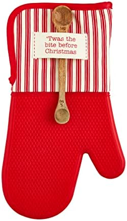 Mud Pie Christmas Silicone Oven Mitt 12 x 7 Whisk 8 Spoon 7
