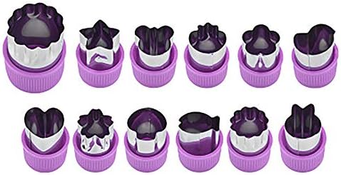 12Pcs Vegetable Cut Flower Mould Set for Kitchen