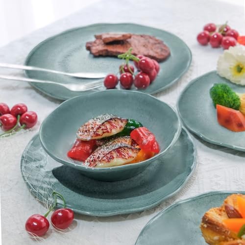Miss Yip Melamine Dinnerware Set for 4 12 Pcs Durable Plates Bowls