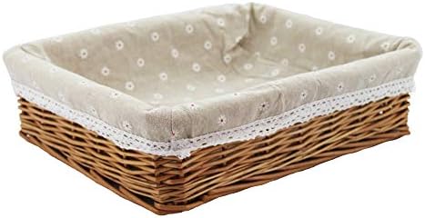 Kingwillow Rectangular Wicker Storage Basket - Natural