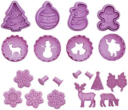 PURPLELILY 16-Piece Snowman Animal Silicone Cake Molds