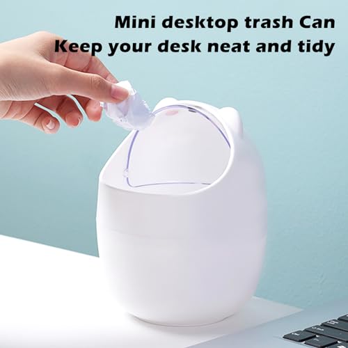 3 Pack Cute Desktop Trash Can with 180 Bags