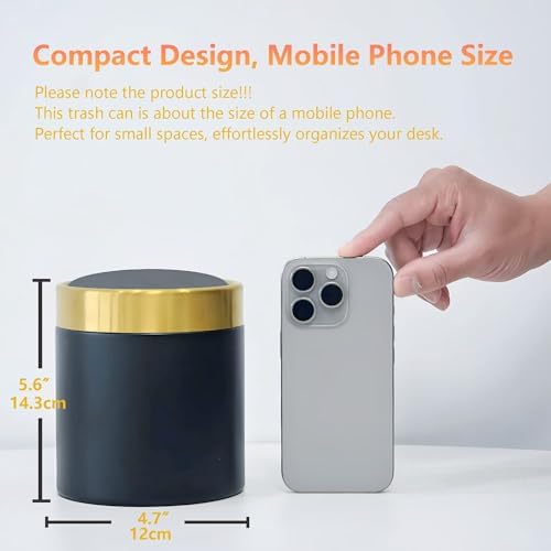 Mini Trash Can with Lid 15L White