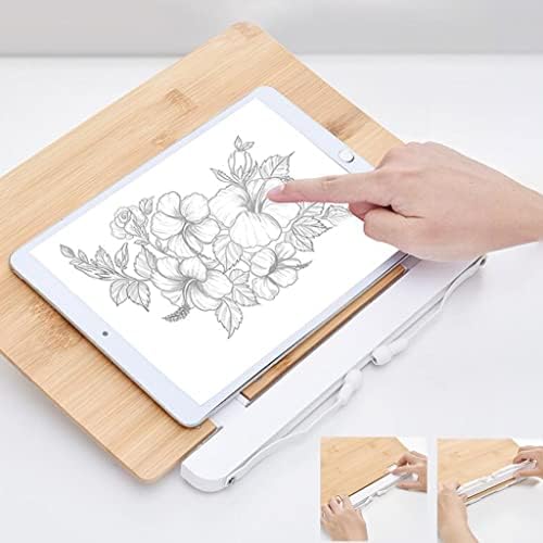 Adjustable Height Wooden Floor Stand for Books Laptops