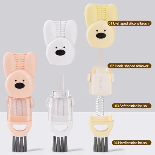 4 in 1 Cup Lid Cleaning Brush Set 3pcs 1