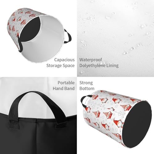 Gnomes Foldable Laundry Hamper with Handles M 1