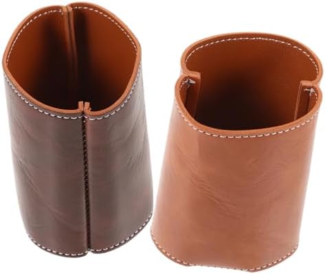 Zerodeko 4pcs PU Leather Beer Can Cooler Set
