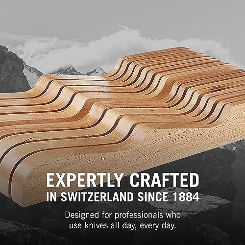 Victorinox 14-Slot Knife Drawer Organizer Natural Wood