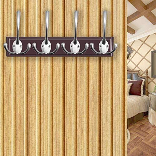 IBosins 6 Pack Heavy Duty Coat Hooks with 24 Screws Matte Nickel
