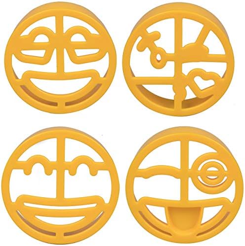 Bentology Emoji Cutters 4-Pack Set for Cookies Sandwiches More
