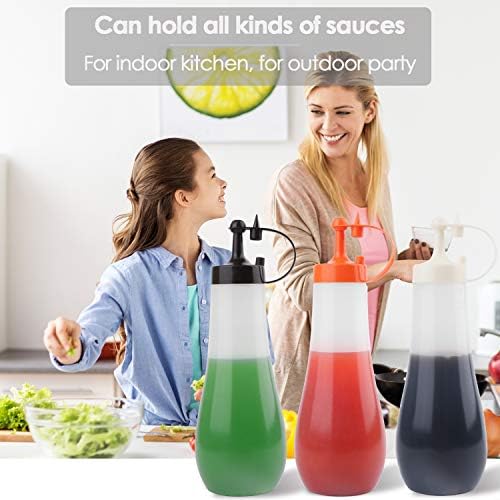 SUJUDE Condiment Squeeze Bottle Pack of 3 16 OZ