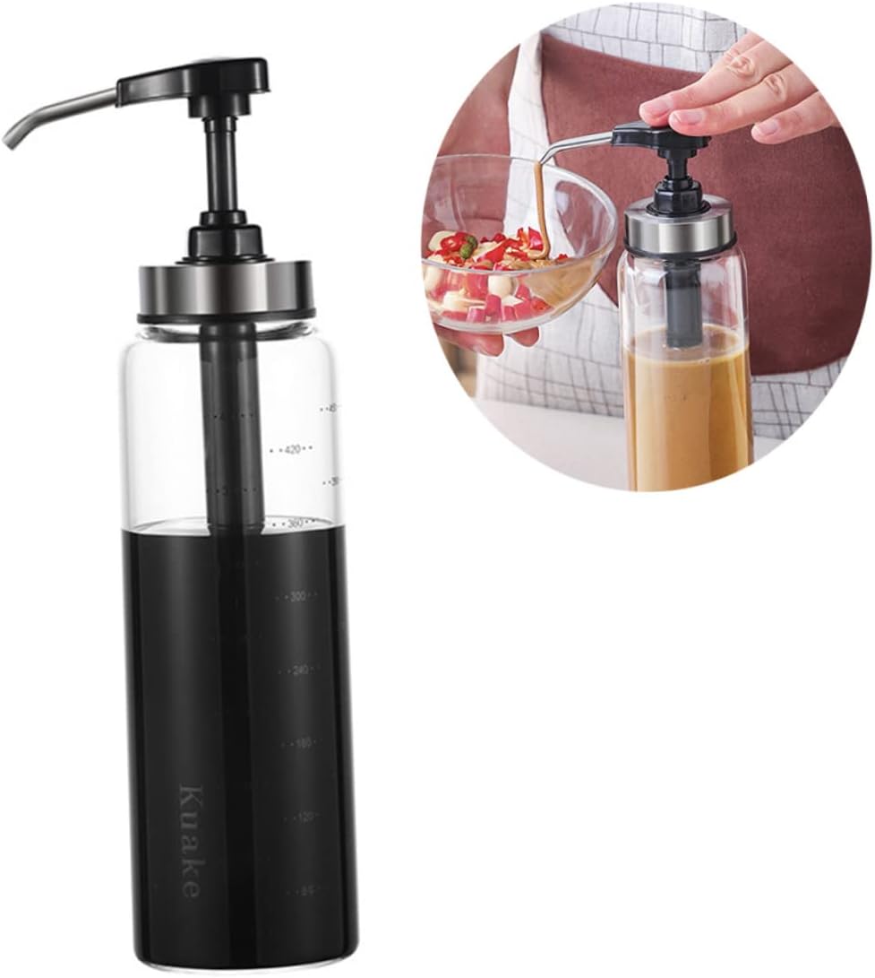 KICHOUSE 500ml Condiment Squeeze Bottle for Ketchup Salad Dressing and Sauces