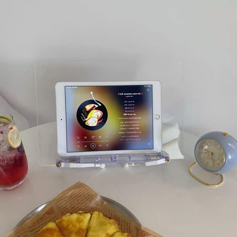 Portable Book Stand with Tablet Holder for Recipes Textbooks and Magazines