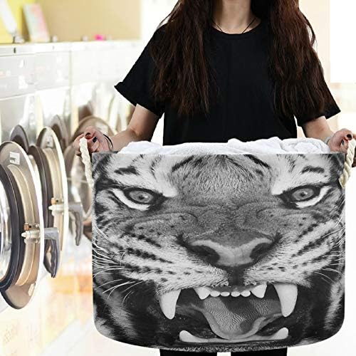 visesunny Collapsible Storage Basket with Cotton Handles