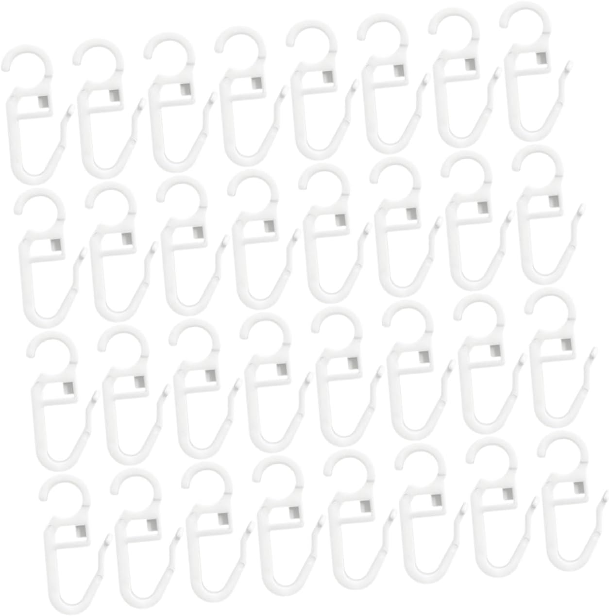 MAGICLULU 50pcs Plastic Curtain Hooks Easy Install Remove