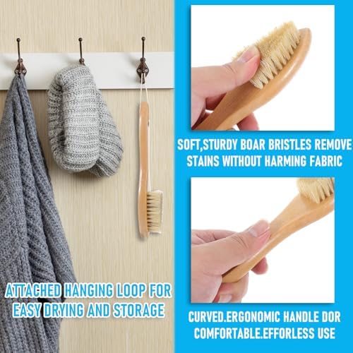 Ouligay Soft Bristle Laundry Stain Brush for Delicate Fabrics