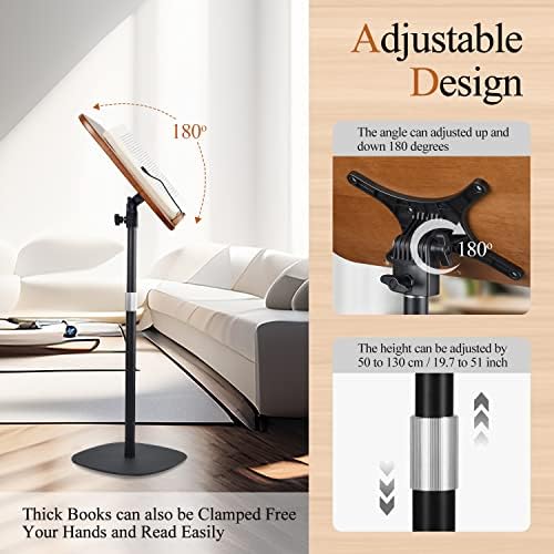 Adjustable Book Stand for Reading Bible Laptop and Tablet