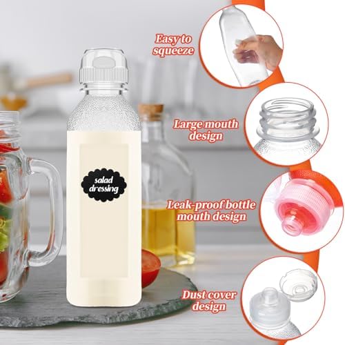 Ziliny 12 Pcs Condiment Squeeze Bottles with Lids 1