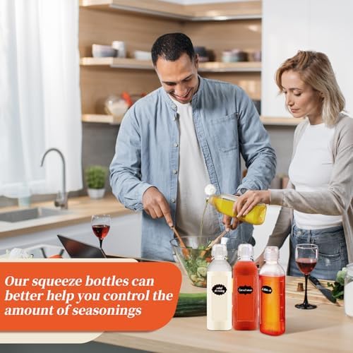 Ziliny 12 Pcs Condiment Squeeze Bottles with Lids 1