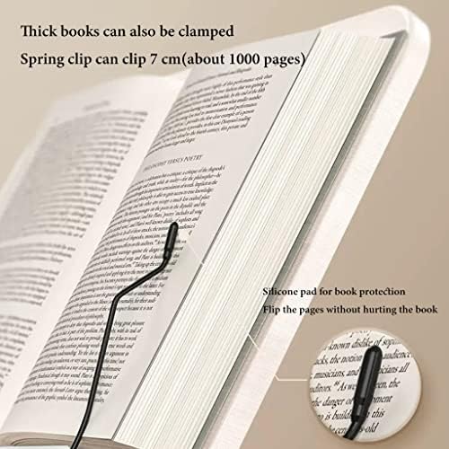 Adjustable Cookbook Stand with Spring Clips and EVA Pad
