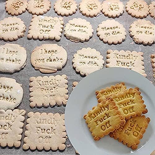 Dycica 4PCS Funny Cookie Moulds Set for Baking and Parties