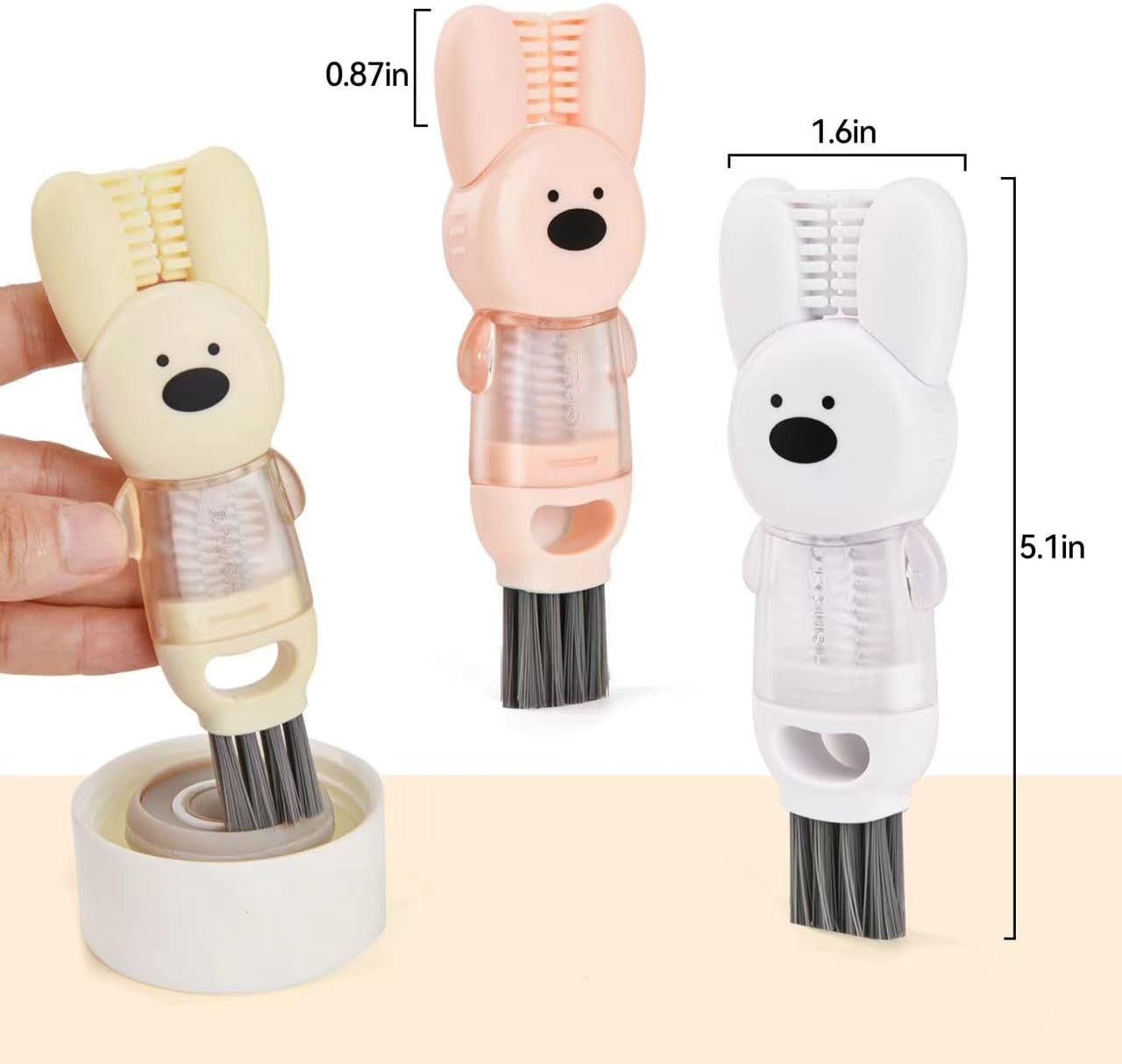 4 in 1 Cup Lid Cleaning Brush Set 3pcs 1