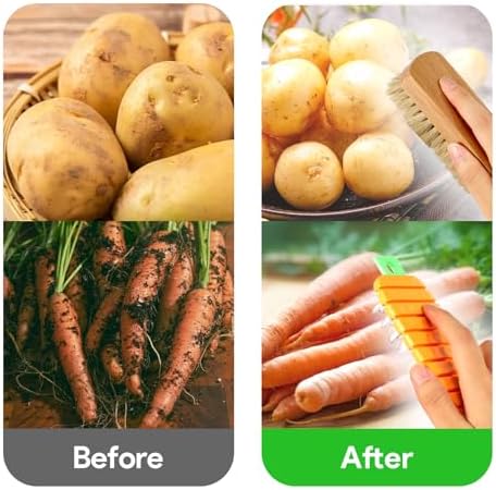 SXoonKing Vegetable Brush Set 2PCS Cleaning Tools for Potatoes Carrots Fruits