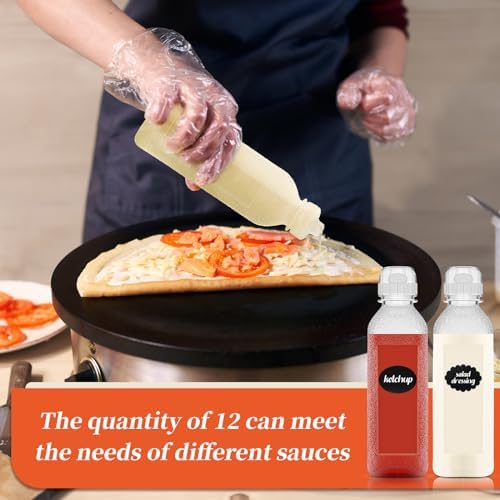 Ziliny 12 Pcs Condiment Squeeze Bottles with Lids 1