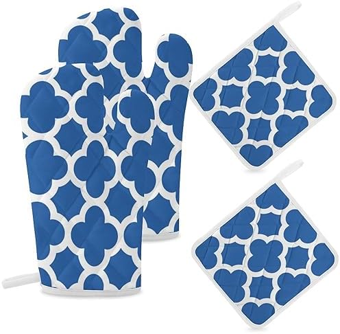 Curdesi 4PCS Oven Mitts and Pot Holders Set 1