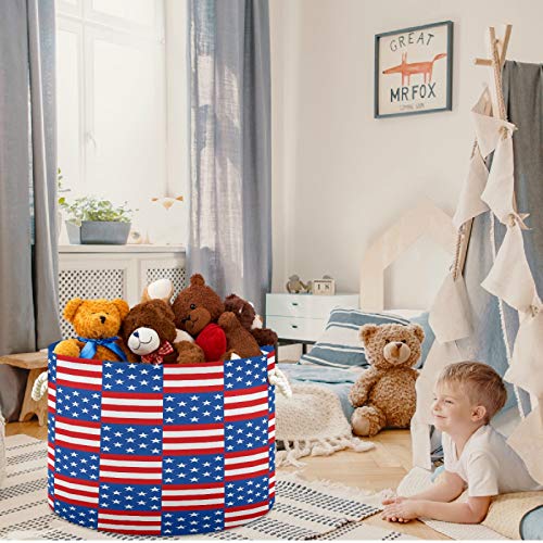 visesunny Collapsible Large Capacity Basket with Cotton Handles