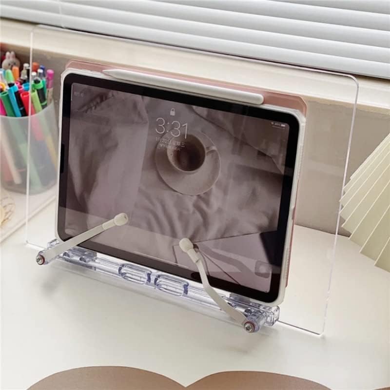 Portable Book Stand with Tablet Holder for Recipes Textbooks and Magazines