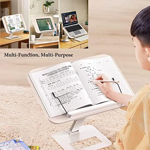 Adjustable Cookbook Stand with Spring Clips and EVA Pad