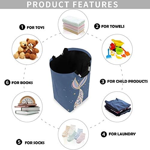 Visesunny Foldable Laundry Hamper with Gold Sparkle