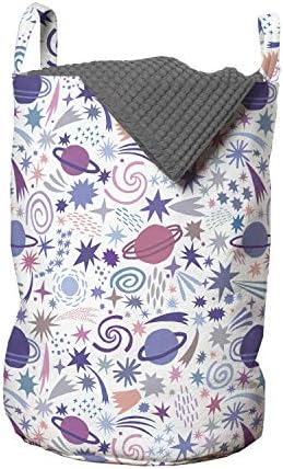 Ambesonne Outer Space Laundry Basket with Handles 13 x 19