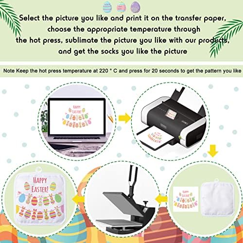Patelai 20pcs Blank Sublimation Oven Mitts Set