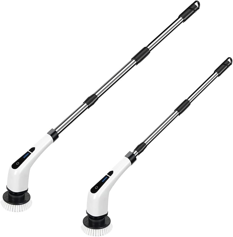 axGear Cordless Electric Spin Scrubber with 7 Brush Heads
