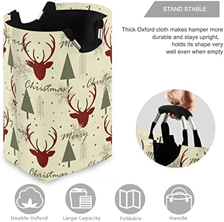 visesunny Large Capacity Laundry Hamper Basket Reindeer Design