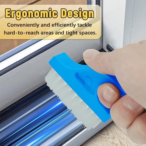 Pinsit 4Pcs Crevice Cleaning Brush Set with Hooks for Kitchen and Bathroom