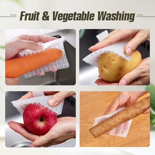 YISENK 5PCS Vegetable Scrubber Brush with Finger Holder