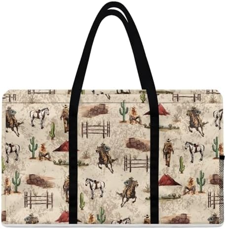 Tutolipy Vintage Cowboy Print Laundry Hamper