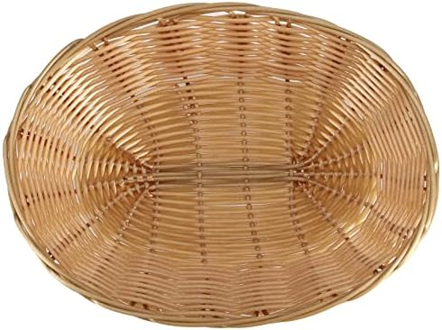 SINJEUN 20 Pack Light Brown Wicker Bread Basket